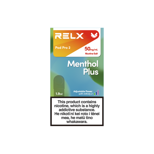 RELX Infinity 2 Pod: Menthol Plus (Nicotine Salt 50mg/ml) Nicotine 35mg/ml