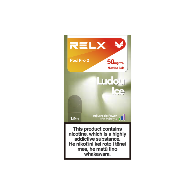 RELX Infinity 2 Pod: Ludou Ice (Mung Bean) (Nicotine Salt 50mg/ml) Nicotine 35mg/ml