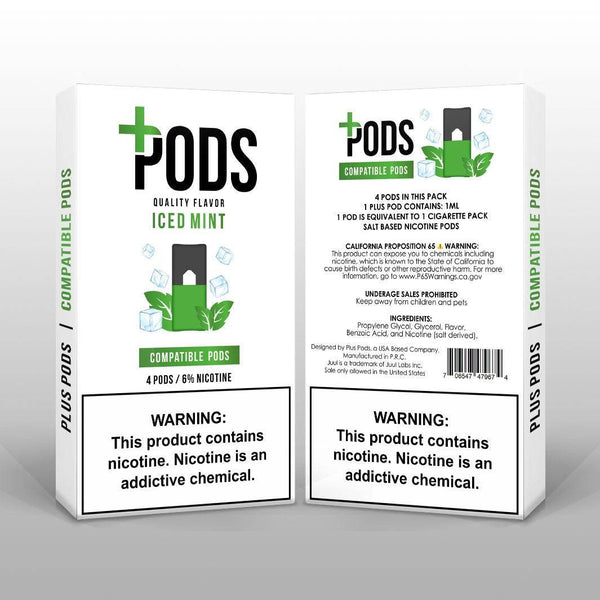 Plus Pods Iced Mint 4 Pack 6% - Juul Compatible Pods - Vape Shop New Zealand | Express Shipping to Australia, Japan, South Korea 
