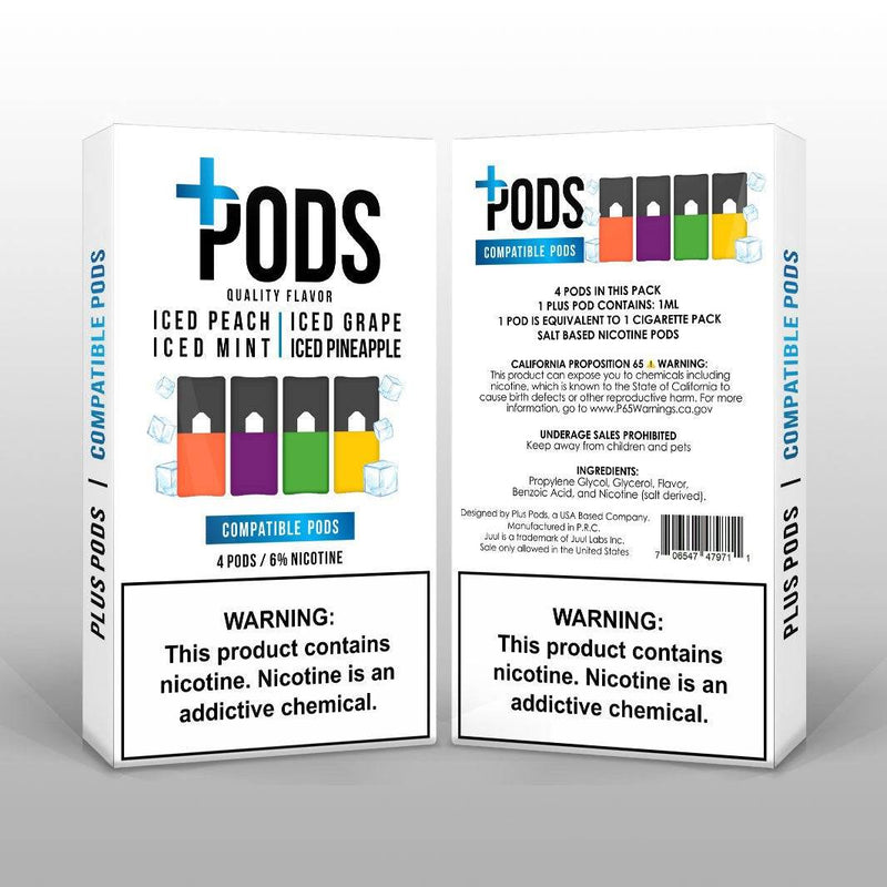 Plus Pods Iced Multipack 4 Pack 6% - Juul Compatible Pods - Vape Shop New Zealand | Express Shipping to Australia, Japan, South Korea 
