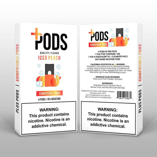 Plus Pods Iced Peach 4 Pack 6% - Juul Compatible Pods - Vape Shop New Zealand | Express Shipping to Australia, Japan, South Korea 