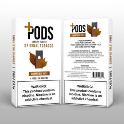 Plus Pods Original Tobacco 4 Pack 6% - Juul Compatible Pods - Vape Shop New Zealand | Express Shipping to Australia, Japan, South Korea 