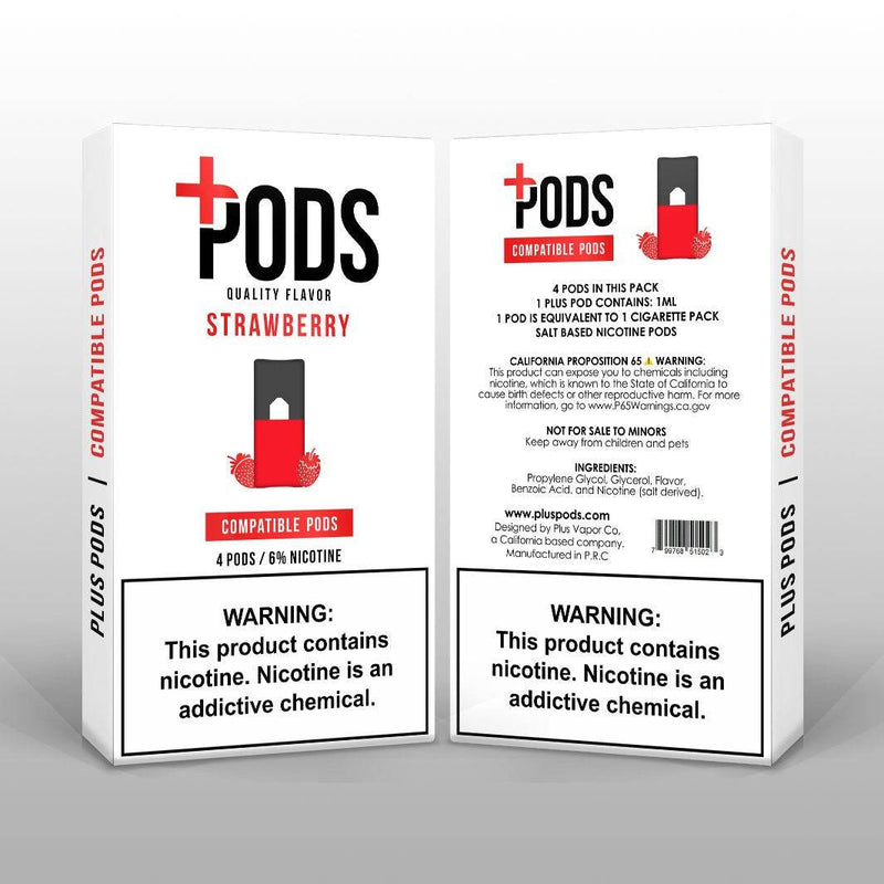 Plus Pods Strawberry 4 Pack 6% - Juul Compatible Pods - Vape Shop New Zealand | Express Shipping to Australia, Japan, South Korea 